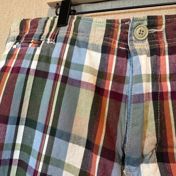 Chor Plaid Shorts Men’s 34 Grunge Skater 2000s Streetwear Cotton Madras - Picture 3 of 10